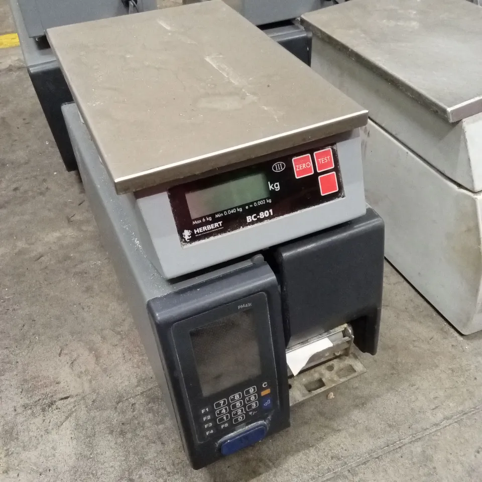 HERBERT BC-801 CHECK-WEIGHING SCALE & LABELER 