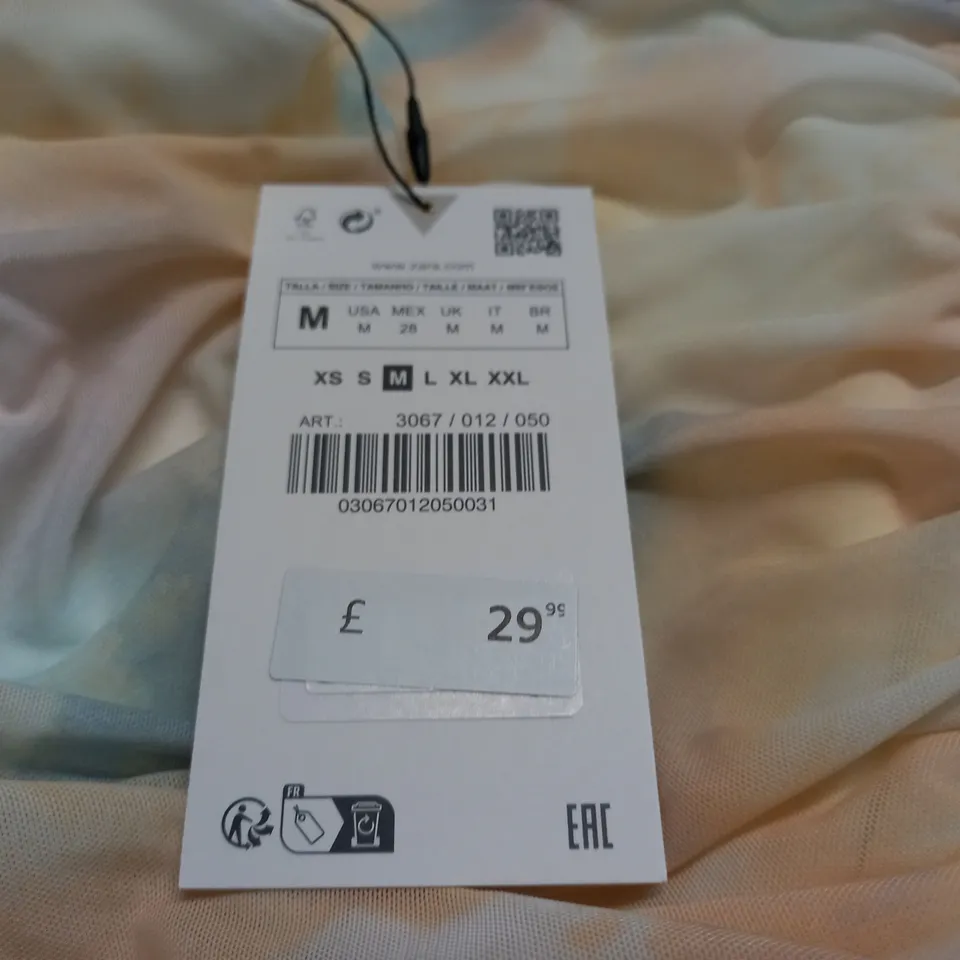 ZARA LACE OVERLAY TOP IN MULTI - UK  M