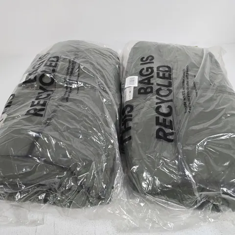 2 BAGGED PUFFER JACKETS IN STORM GREEN - LARGE