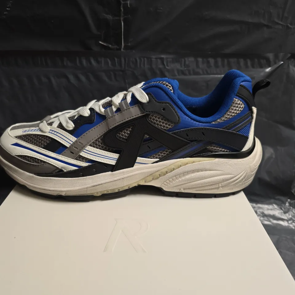 REPRESENT STORM RUNNER TRAINERS – UK 11.5 (EU 45.5) – BLUE/WHITE/GREY