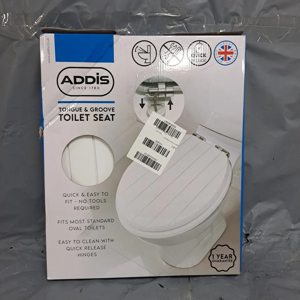 BOXED TONGUE AND GROOVE TOILET SEAT