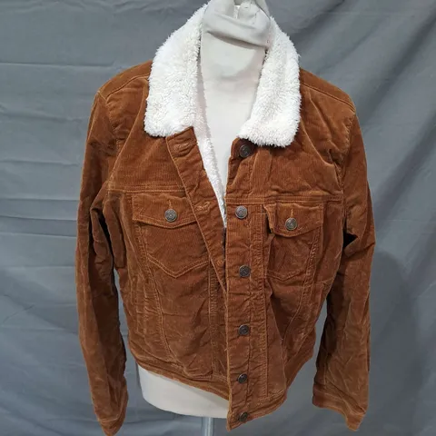 FALMER HERITAGE FLEECE LINED JACKET IN BROWN SIZE 14