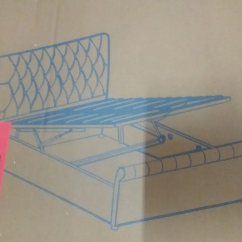 PALLET OF ASSORTED FLATPACK INCLUDING DOUBLE SIZE CHENILLE FABRIC BED, TABLE & 4 CHAIR SET, DINING TABLE
