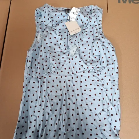 NOBODYS CHILD ALARA V NECK TOP IN BLUE - UK 12