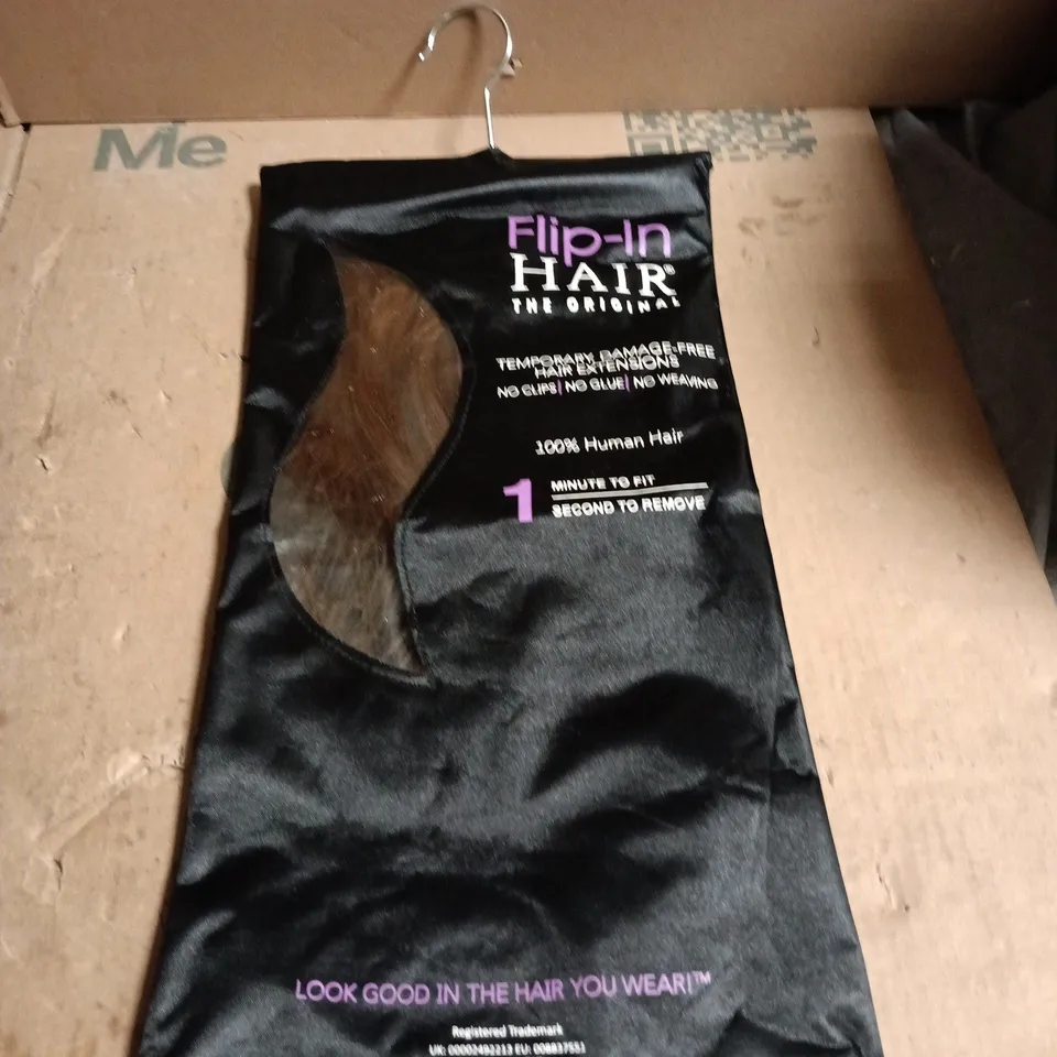 FLIP-IN HAIR THE ORIGINAL 100% HUMAN HAIR CLIP-IN EXTENSIONS