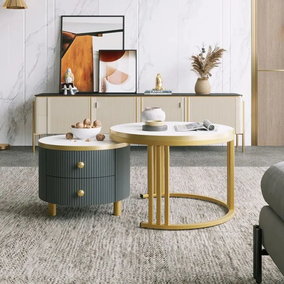 BOXED ALDONIS FRAME COFFEE TABLE WITH STORAGE (1 BOX)