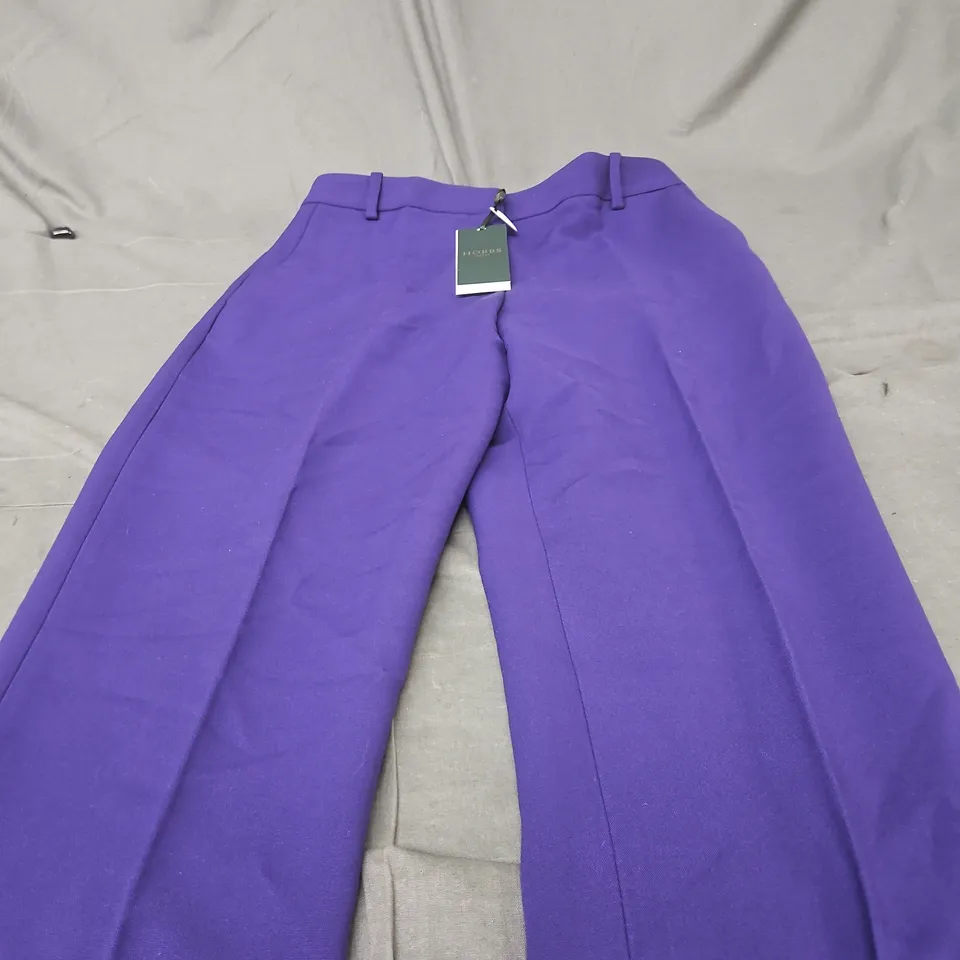 HOBBS LONDON PETITE SAMI TROUSERS - JEWEL PURPLE, UK P8