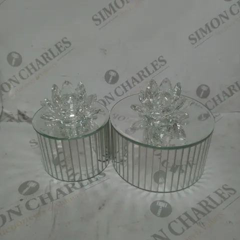 JM BY JULIEN MACDONALD SET OF 2 MIRRORED MOSAIC TRINKET BOXES