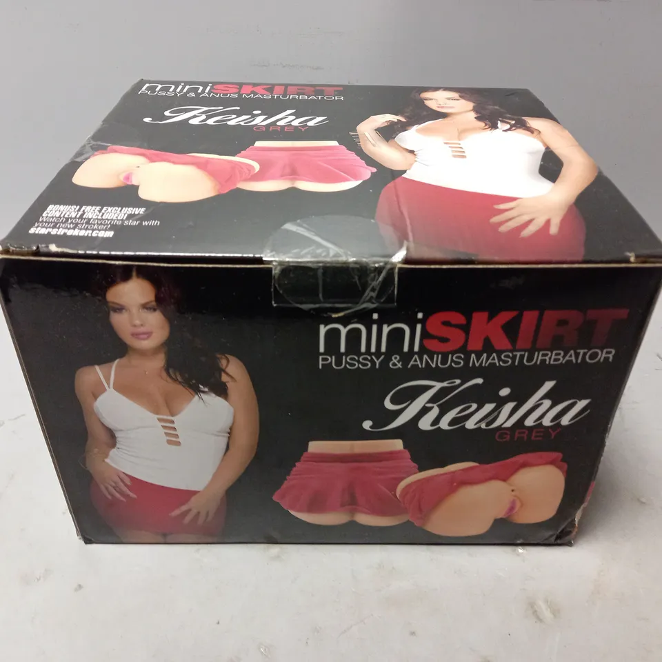 BOXED AND SEALED KEISHA GREY MINI SKIRT FLESHLIGHT MASTURBATOR