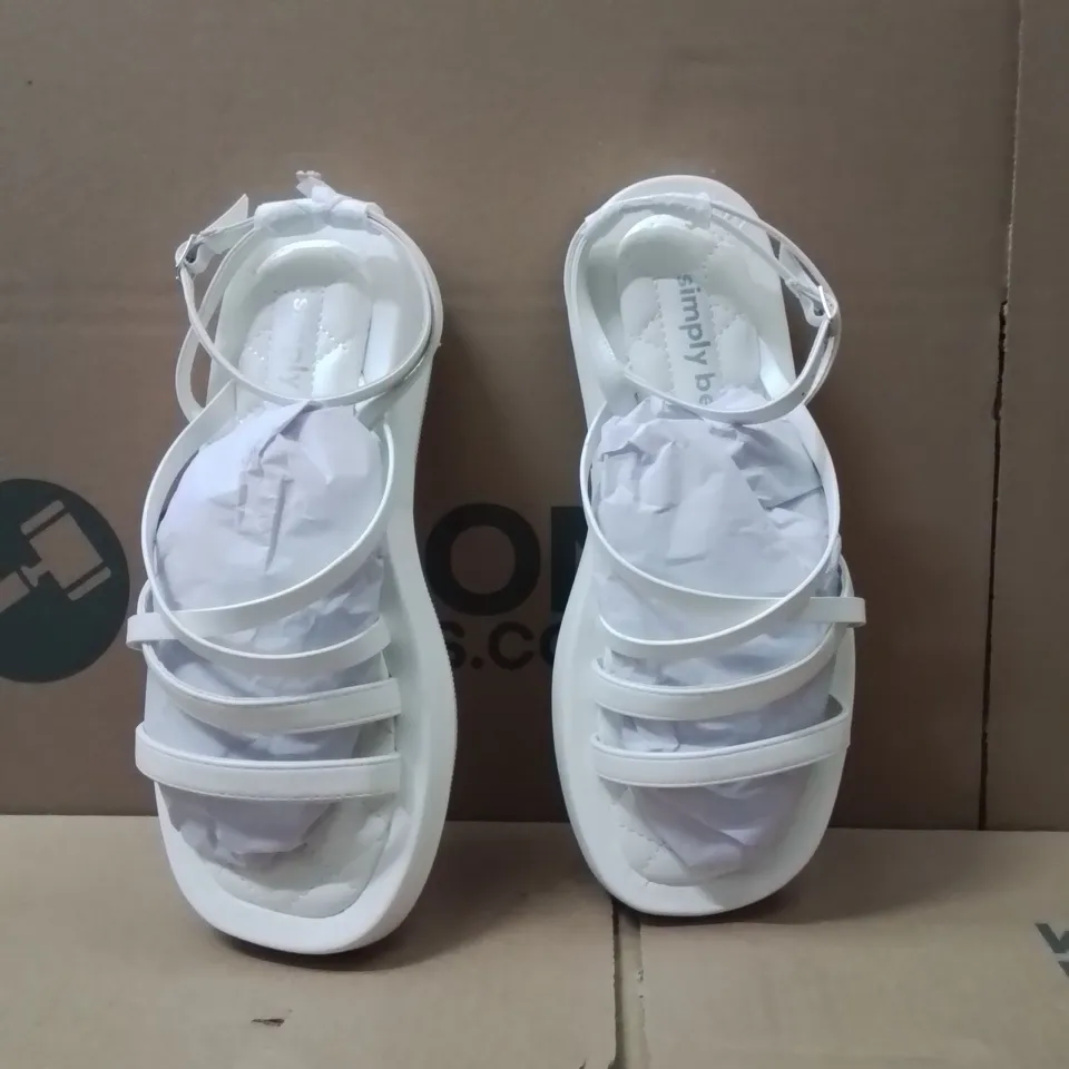 BOXED BRAND NEW APPROXIMATELY 6 SIMPLY BE PHEOBE WIDE SHOES WHITE SIZE 7