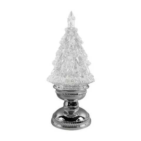 HOME STORIES PRE LIT MUL COLOUR WHITE CHRISTMAS TREE WATER SPINNER