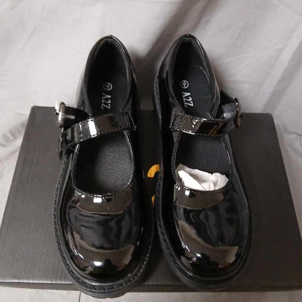 A2Z 4KIDS BLACK PATENT MARY-JANE SHOES UK 5 (EU 37) 