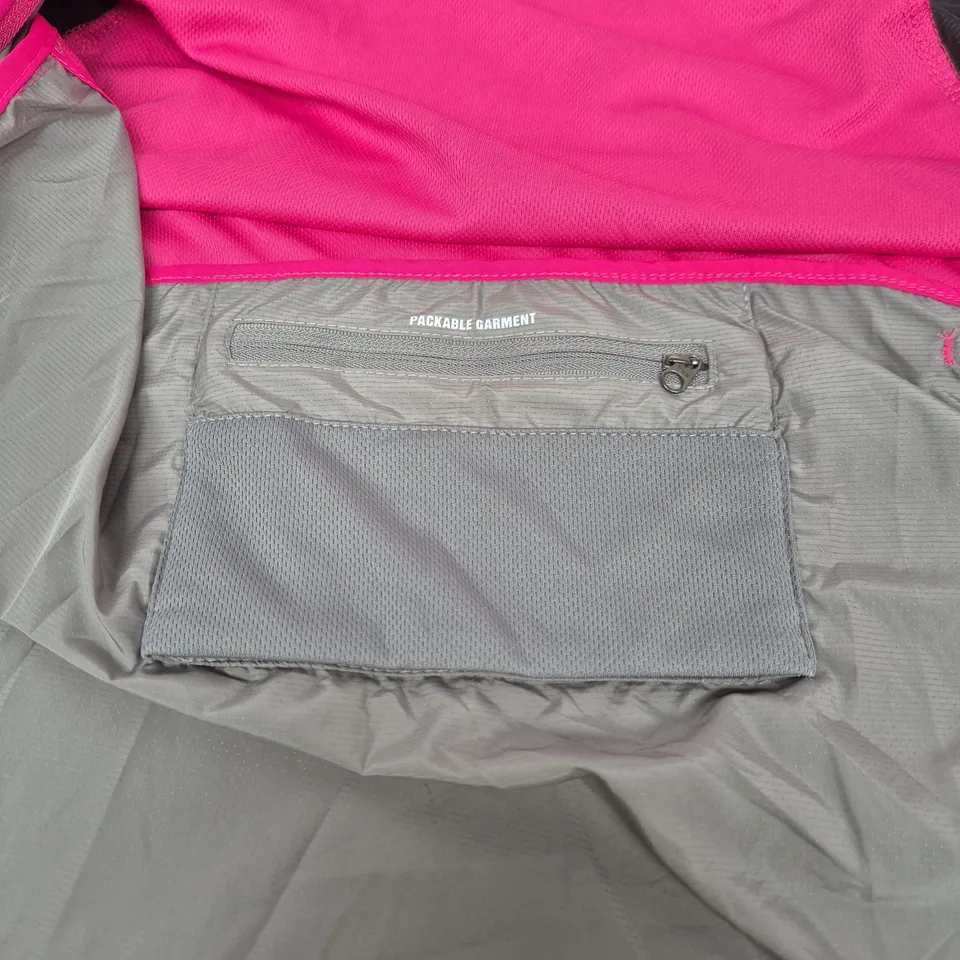 NIKE RUNNING PACKABLE JACKET - PINK/GRAY/BLACK, UK MEDIUM