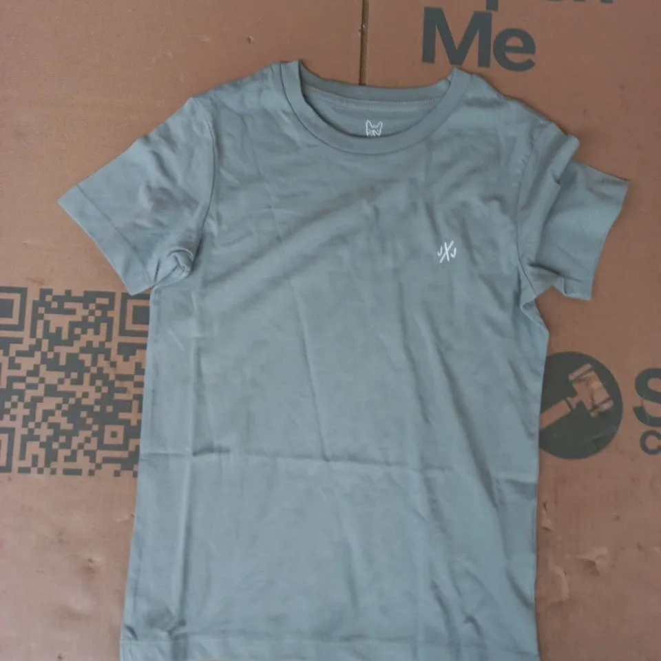 JACK & JONES KID'S SHORT SLEEVE T-SHIRT IN SAGE GREEN SIZE 8 YEARS