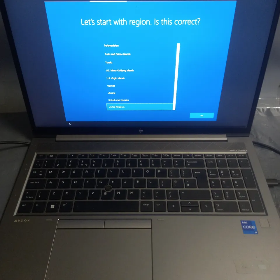 UNBOXED HP ZBOOK INTEL CORE I7 LAPTOP - AX201NGW