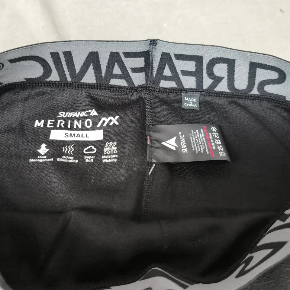 SURFANIC MERINO MX BASE LAYER LEGGINGS – SMALL – BLACK