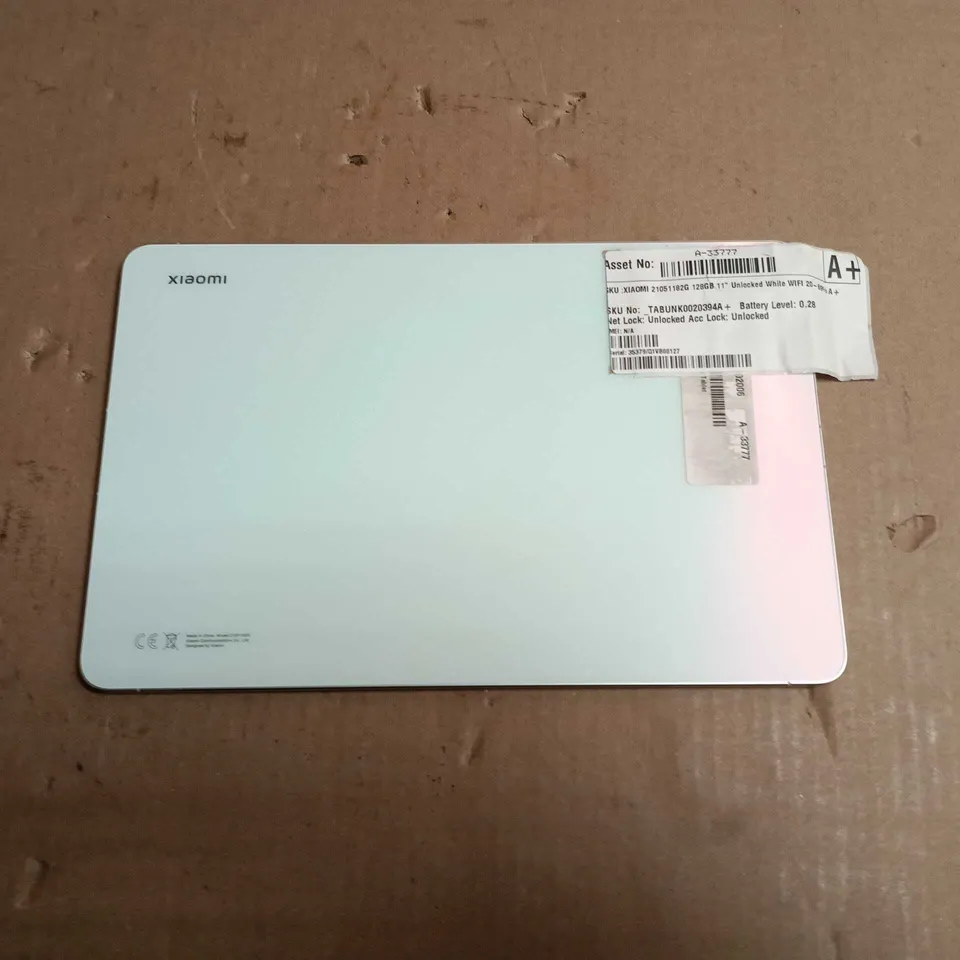 UNBOXED XIAOMI TABLET 11-INCH, 128GB, WIFI, WHITE – UNLOCKED