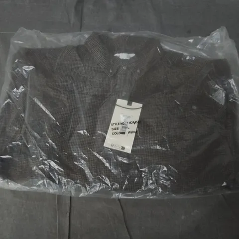 BAGGED TOKYO LAUNDRY MEN’S HOUNDSTOOTH JACKET – WALNUT, SIZE L