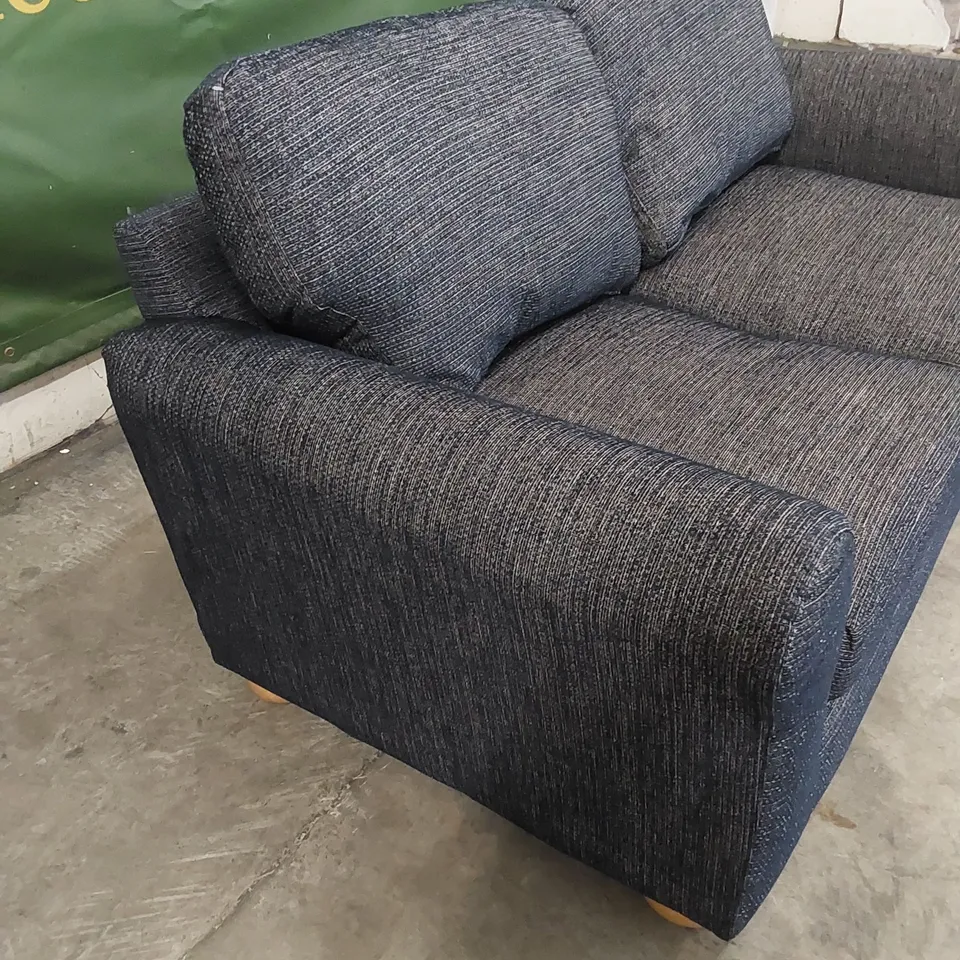 DESIGNER FABRIC UPHOLSTERED 2-SEATER SOFA 