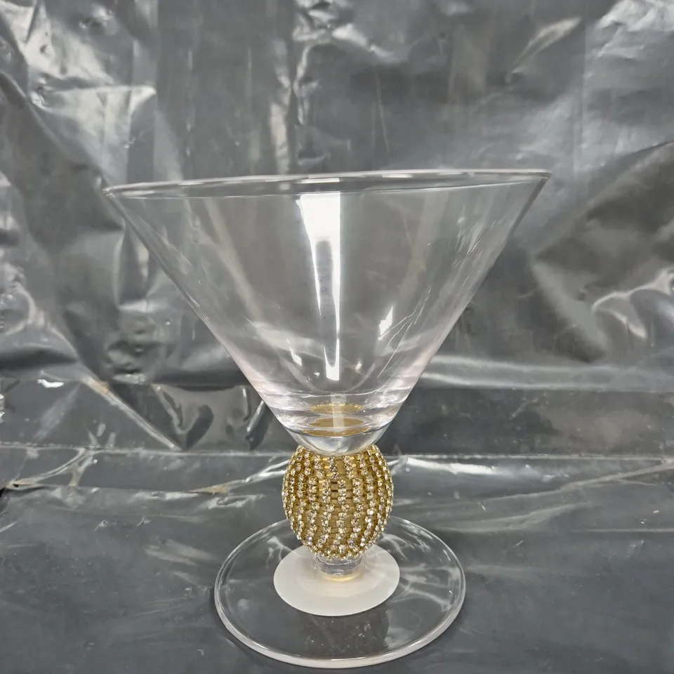 BOX OF 4 JEWEL EFFECT MARTINI GLASSES - COLLECTION ONLY