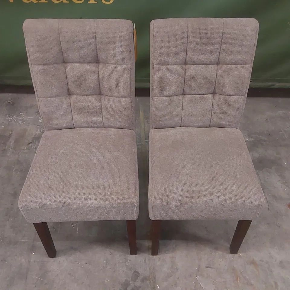 PAIR OF SHANKAR ESPRESSO LIVING DINING CHAIRS