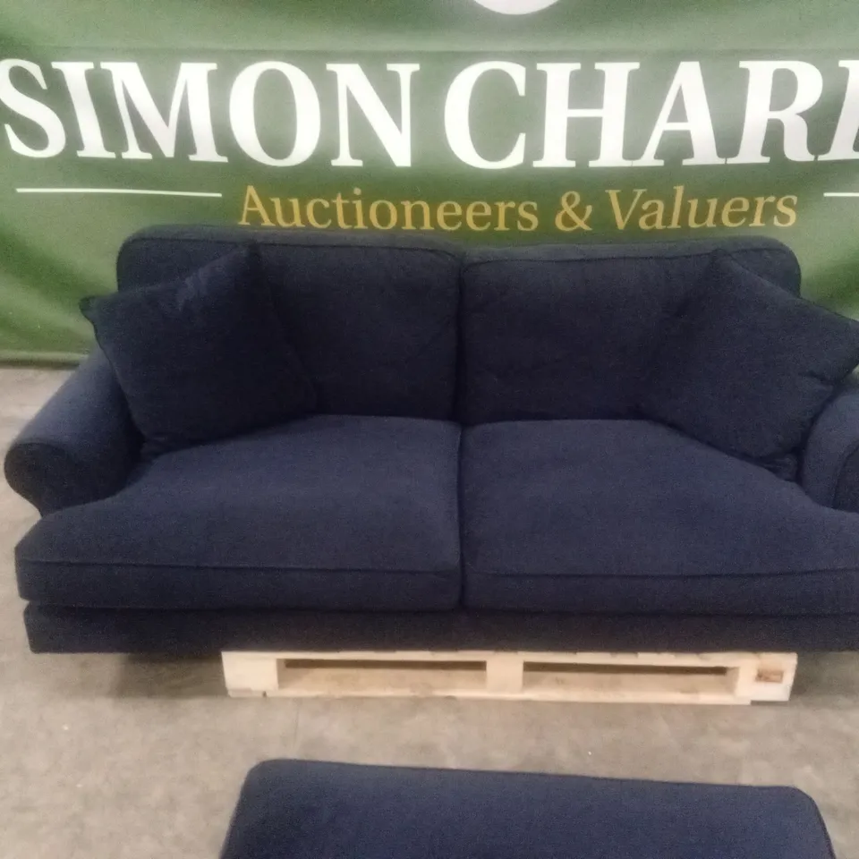 COAST 3 SEATER SOFA WITH FOOTSTOOL - NAVY RRP £1109