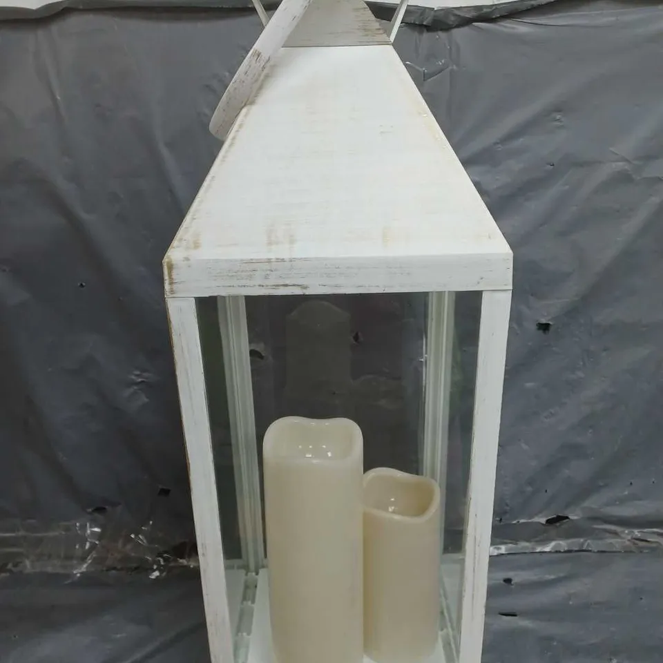 BOXED SMART SOLAR RIGA LANTERN IVORY RRP £39.99