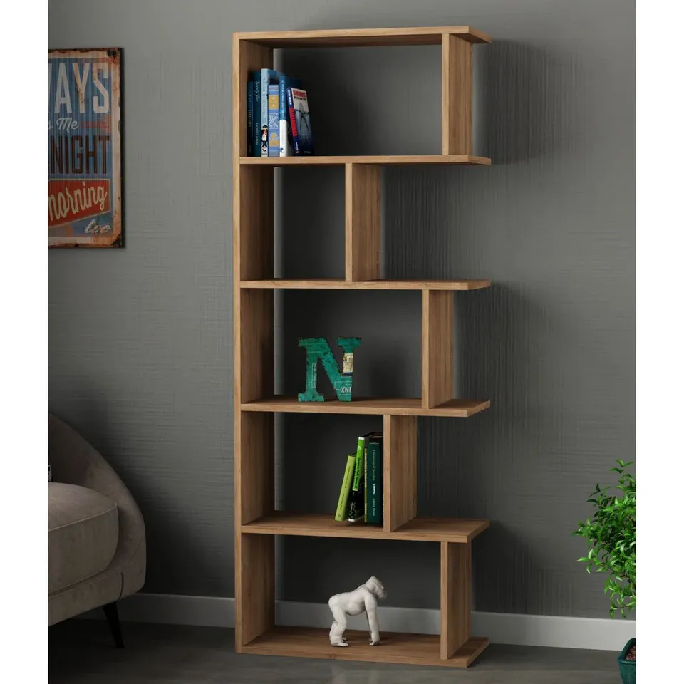 TAPI MODERN ASYMMETRICAL 5-TIER BOOKCASE DISPLAY UNIT