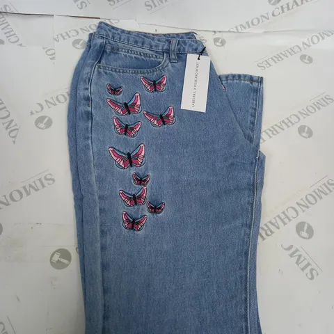 LABELRAIL X BUTTERFLY DENIM JEANS SIZE 10