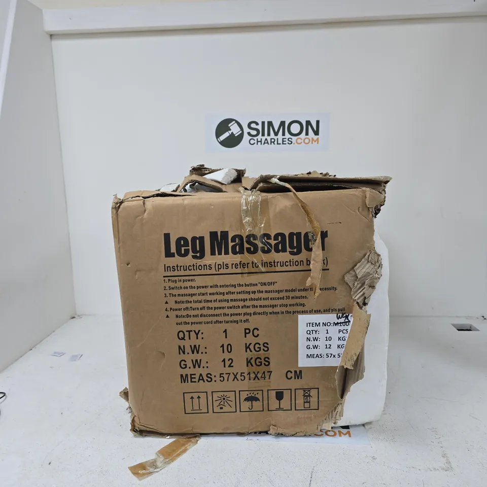 LEG MASSAGER – BOXED WITH DAMAGED PACKAGING