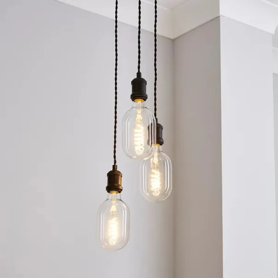 BOXED CHARLIE 3 LIGHT CLUSTER CEILING LIGHT