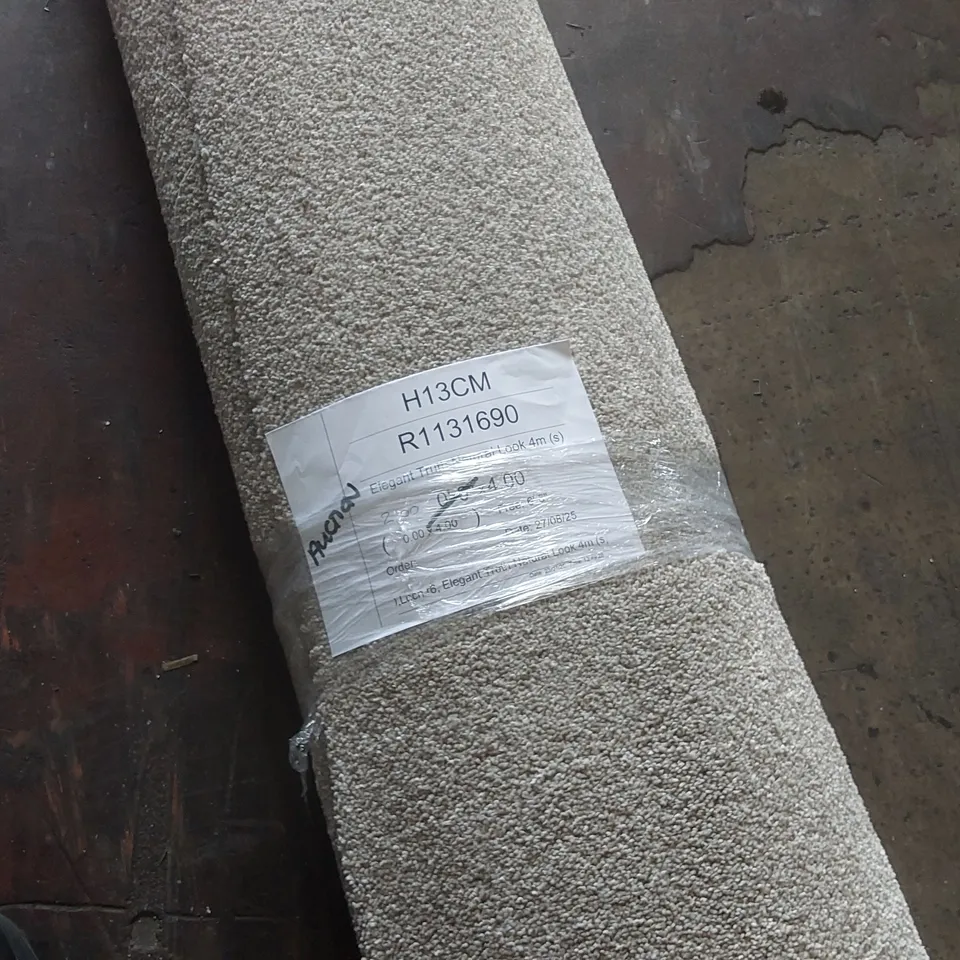 ROLL OF QUALITY ELEGANT TRUTH NATURAL LOOK CARPET - APPROXIMATELY 2 x 4m