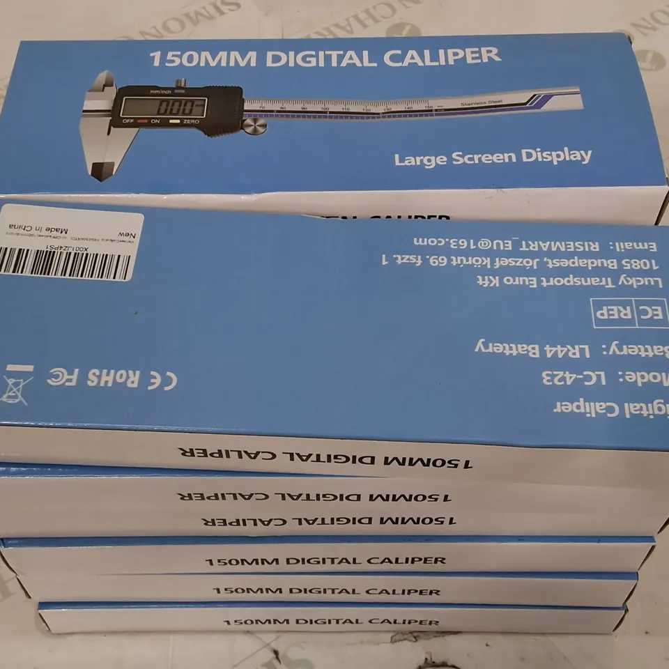 LOT OF 12 BOXED 150MM DIGITAL CALIPERS