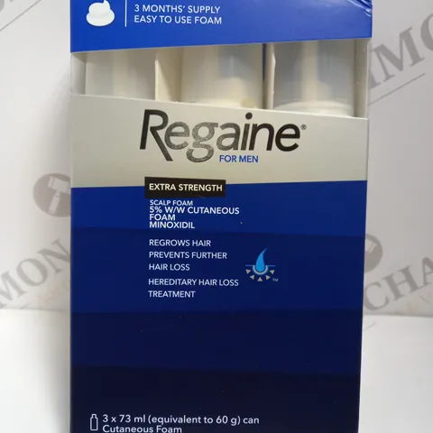 REGAINE FOR MEN 5% W/W CUTANEOUS MINOXIDIL EXTRA STRENGTH FOAM (3 X 73ML)