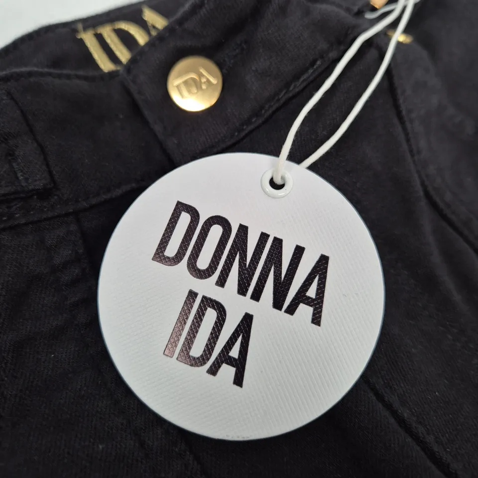 DONNA IDA THE HIGH TOP FULL LENGTH WIDE-LEG FLARED JEANS – BLACK (US 29)