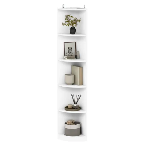 BOXED CLARKAKE CORNER SHELF UNIT, SMALL BOOKCASE 