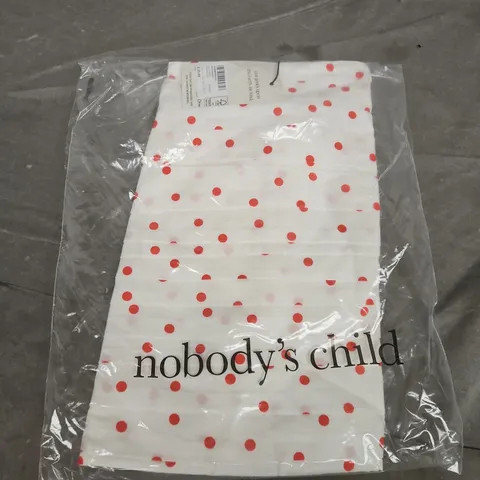 NOBODY'S CHILD WHITE & RED POLKA DOT DRESS β UK SIZE 12