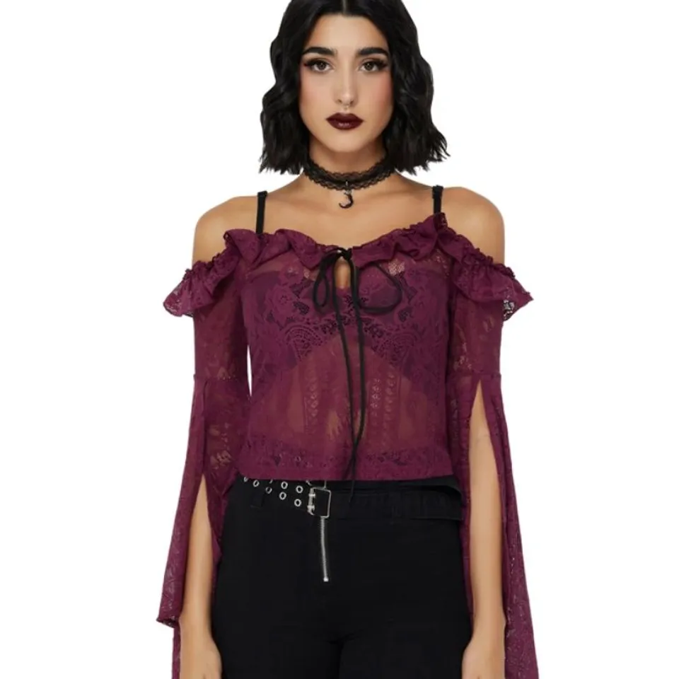 BRAND NEW KILLSTAR - BREATHLESS - PLUM SIZE XXL