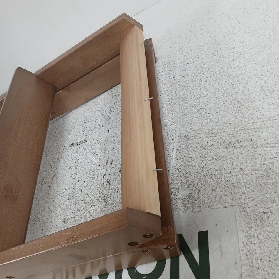 WOODEN A-FRAME STEP LADDER, TWO-STEP – NATURAL WOOD