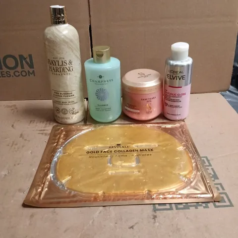 TOTE OF APPROXIMATELY 20 ASSORTED COSMETIC ITEMS TO INCLUDE BAYLIS AND HARDING, CHAMPNEYS, SANCTUARY SPA, LOREAL ELVIVE ETC