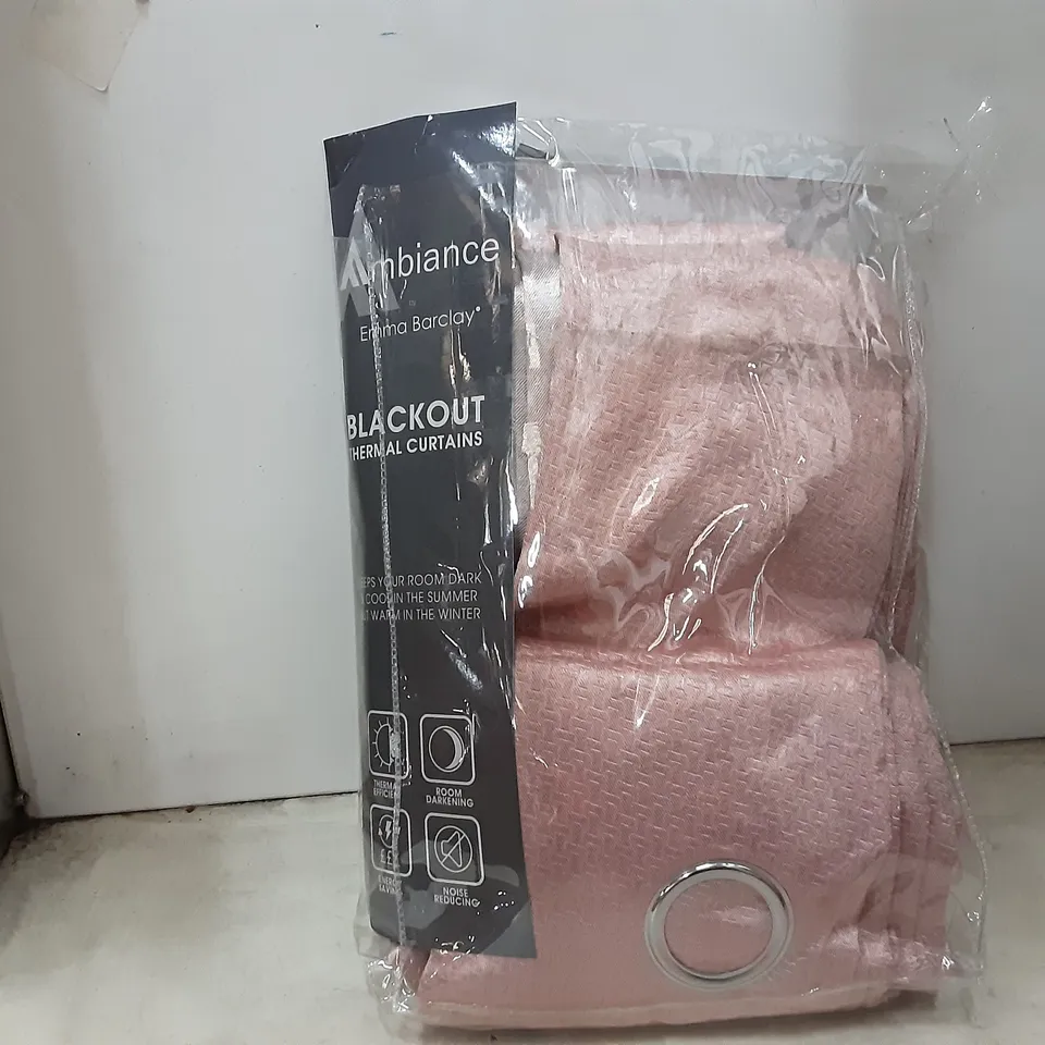 PACKAGED AMBIANCE BLACKOUT THERMAL CURTAIN , PINK , 168X183