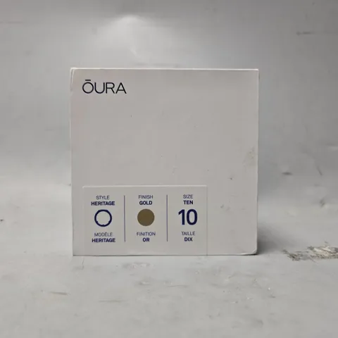 BOXED OURA HERITAGE GOLDEN SIZE TEN RING 
