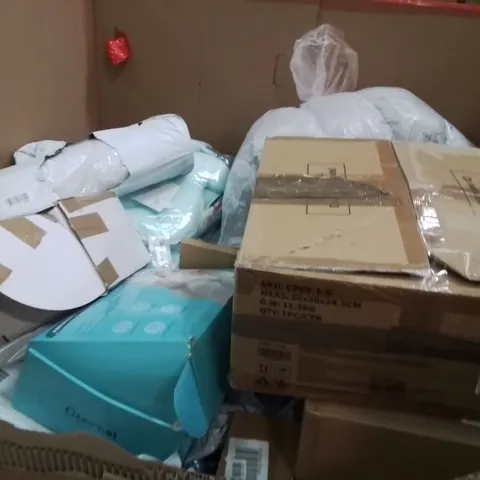 PALLET OF ASSORTED HOUSEHOLD GOODS AND PRODUCTS TO INCLUDE;PREGNANCY PILLOW,CAT TREE,DOG STAIRS