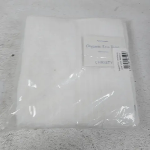 CHRISTY ORGANIC ECO TWIST HAND TOWEL WHITE (50X90CM) - 2 SINGLES