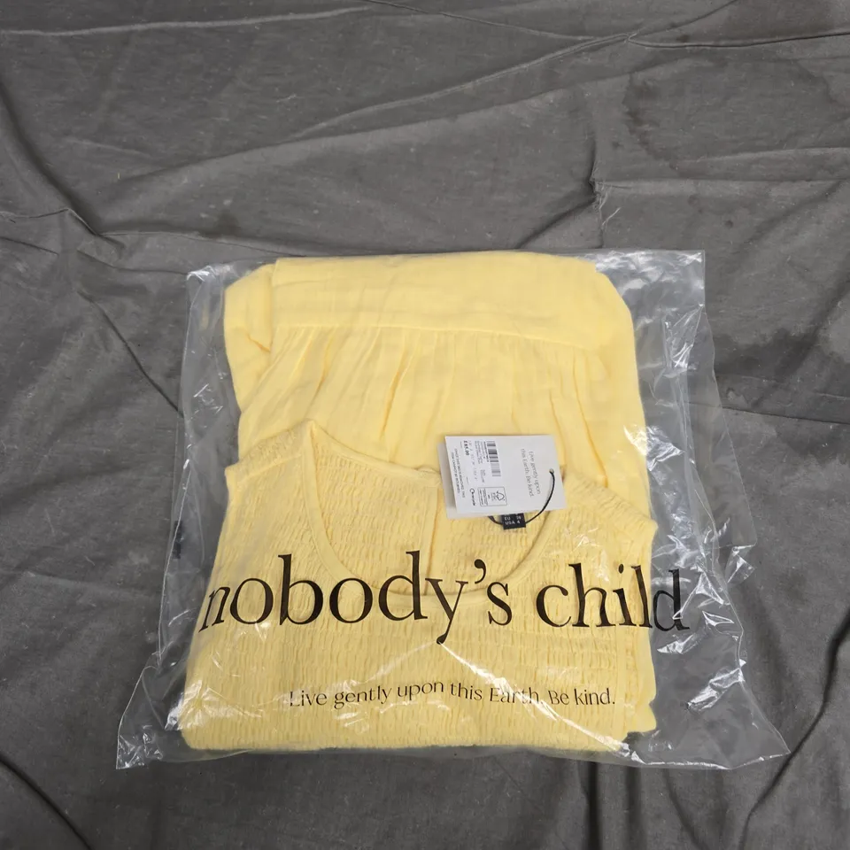 BAGGED NOBODY'S CHILD YELLOW SLEEVELESS DRESS – UK 8 (EU 36, USA 4)