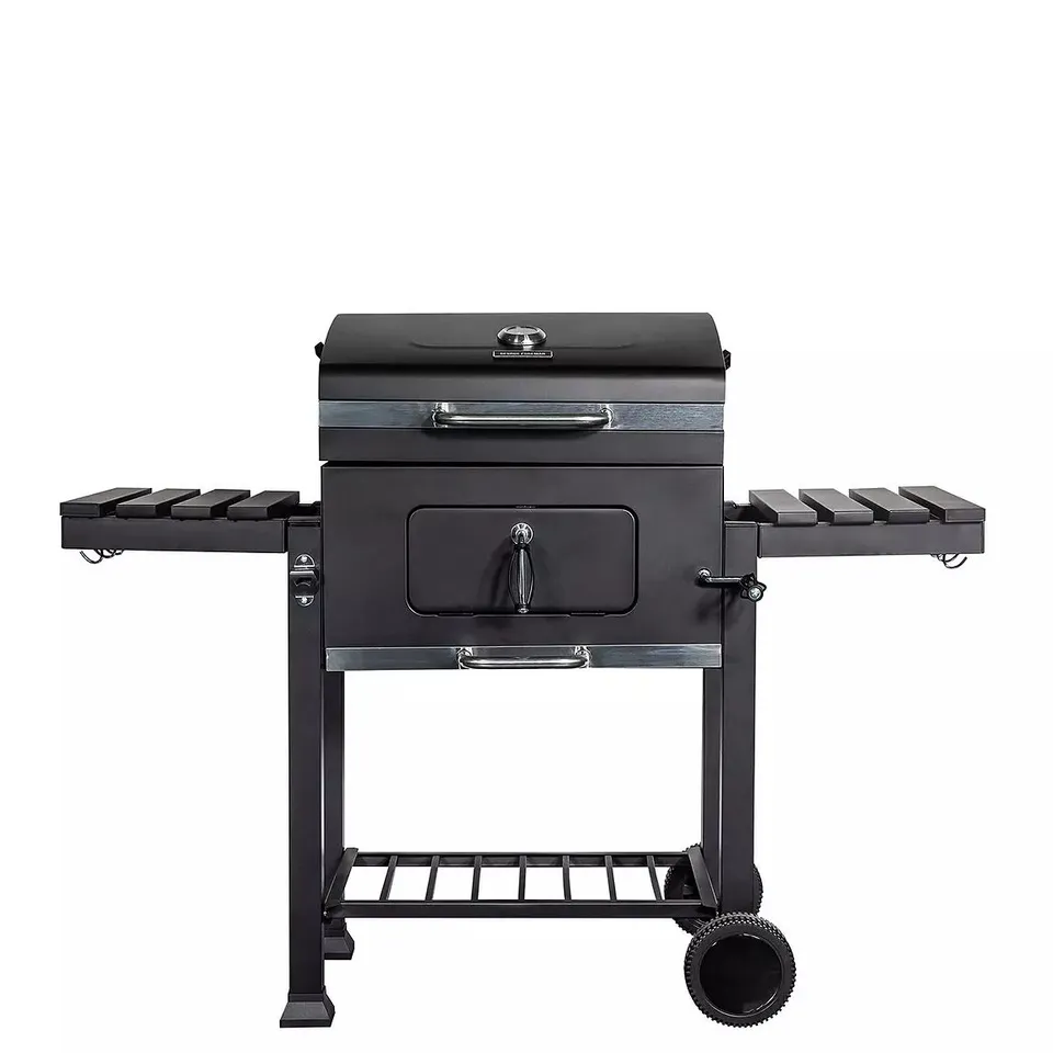 BOXED GEORGE FOREMAN GFCSBBQXL CHARCOAL BBQ SMOKER OUTDOOR BARBECUE GRILL XL SIZE (1 BOX)