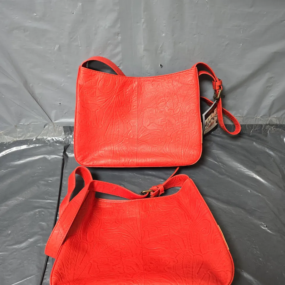 2X ASHWOOD DECORATIVE HANDBAGS - RED
