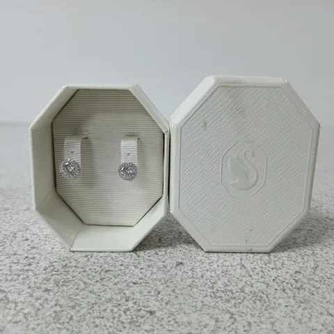 BOXED SWAROVSKI UNA ANGELIC STUD EARRINGS - SILVER