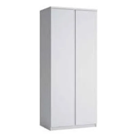 BOXED TARYN KIDS 2 DOOR WARDROBE - WHITE (2 BOXES)
