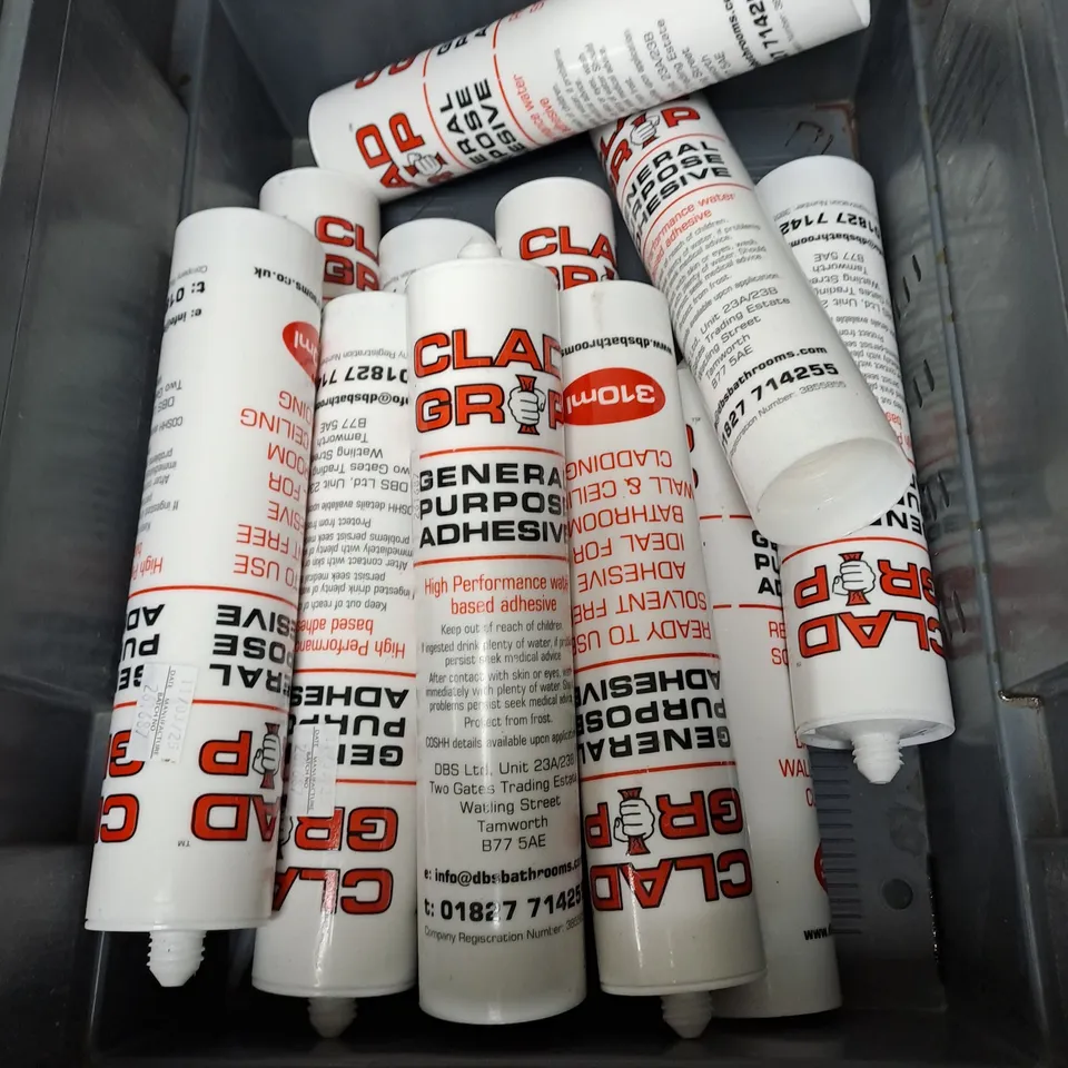 APPROXIMATELY 14 TUBES OF GENERAL PURPOSE ADHESIVE AND CERAMIC TILE SEALER